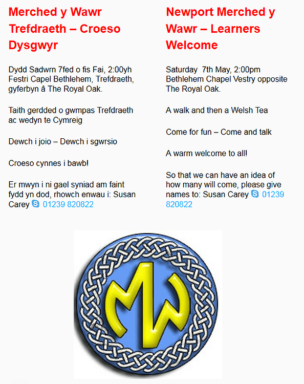 Merched y Wawr invites Welsh learners - Meetups/Events - SSi Forum