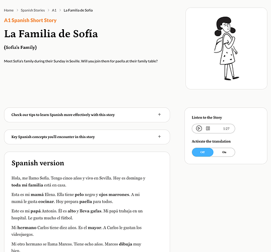 A1 Spanish Short Story - fluentwithstories.com