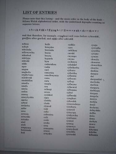doing welsh listing 1